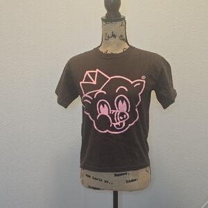 Piggly Wiggly Brown T-Shirt with Pink Graphic